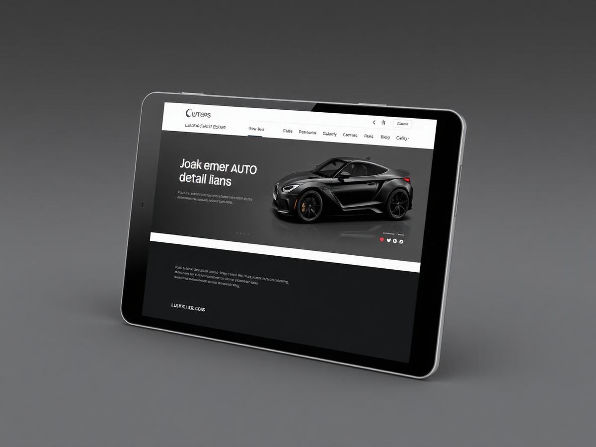 Onyx Auto Detailing website mockup