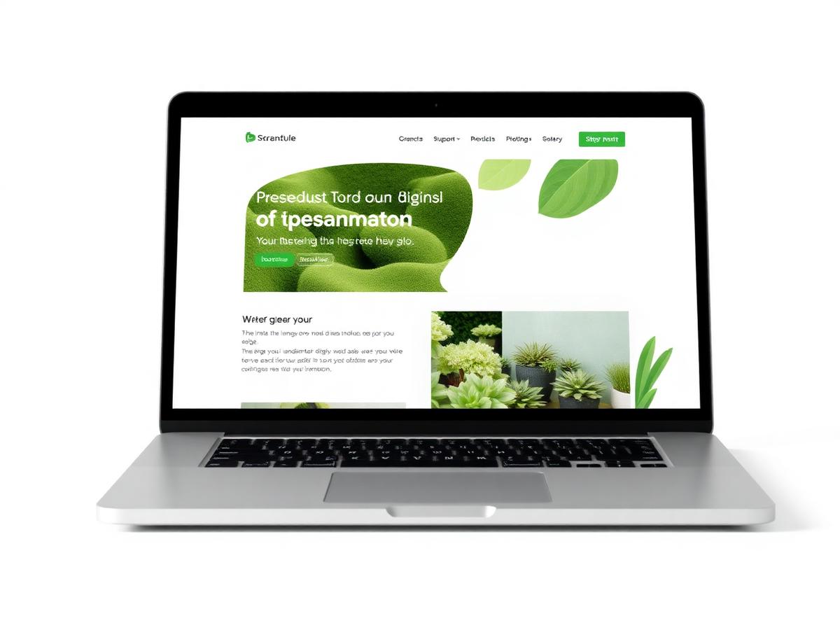 Evergreen Landscapes website mockup
